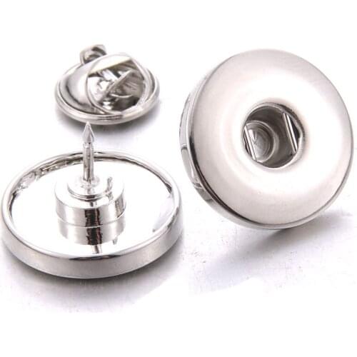 New Snap Buttons Brooches Jewelry Pins Brooch Fit DIY 18mm Snap Button Jewelry For Women Weddings Brooches Pins Gift