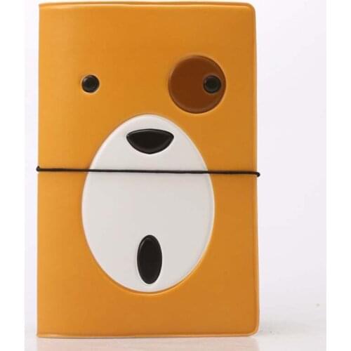 60PCS / LOT Cartoon Animal Passport Cover Cute Dog Wallet Bag PU Leather ID Address Holder Portable Boarding Card Case