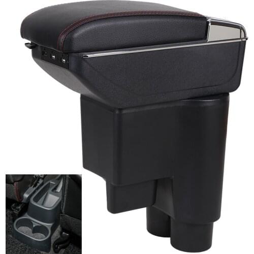 For Daihatsu sirion armrest box USB Charging heighten Double layer central Store content cup holder ashtray accessories