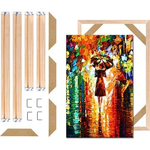 Picture Painting Frame Natural Pine Wooden Custom DIY Large Size Wood Photo Frame Wall Canvas Oil Painting Poster mural Cadre