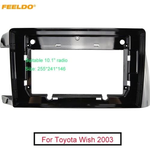 Car 2Din Audio Face Plate Fascia Frame For Toyota Wish (LHD/RHD)10.1" Big Screen Radio Stereo Panel Dash Mount Refitting Kit