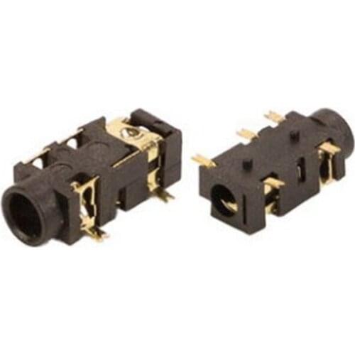 10pcs 3.5 earphone power socket 5-pin patch 2 with point gold plated fixed pj-327A