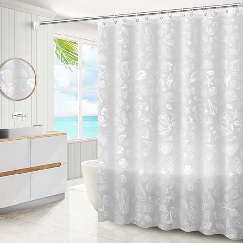Silver Gray Lace Shower Curtain Set with 12 Hooks Bathroom Decoration Washable Polyester Fabric
