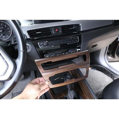 Pine Wood Grain For BMW X1 F48 20i 25i 25l 2016-2019 ABS Chrome Center AC Outlet Vent Cover Trim For BMW X2 F47 2018