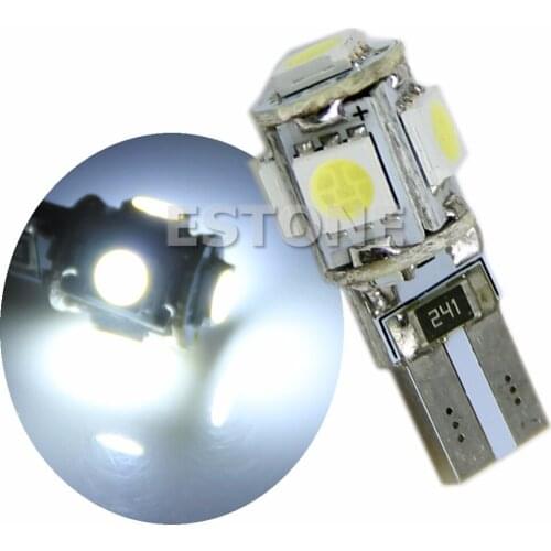 T10 5-SMD 5050 Interior LED Light bulbs Wedge W5W 194 168 White