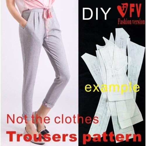 Knitting haroun pants sewing pattern The trousers pattern(Not the pants) BCK-16