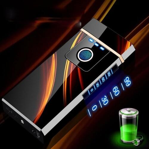 High Firepower True Fingerprint Induction Charging Lighter USB Charging Lighter Smoke Accesoire Gadgets for Men Good Gift