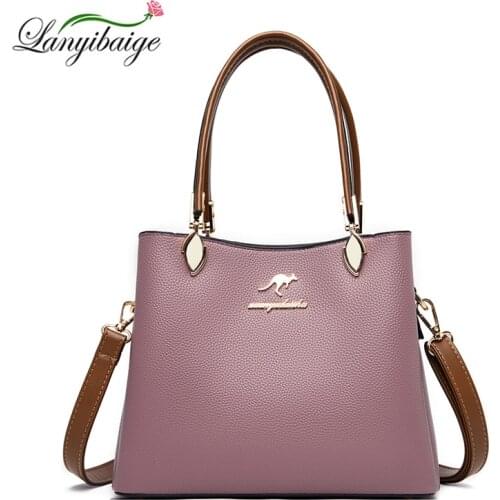 Women New Diagonal Bags Fashion Brand Designer PU Leather Solid Color Retro Tote Bag Large Capacity Casual Womens Shoulder Bag