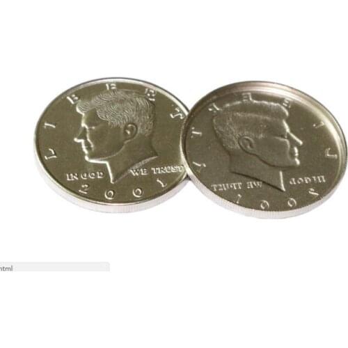 1 PC Expanded Coin Shell (Half Dollar) Magic Currency-Eragon Magic Prop Toys Wholesale Retail Magic Tricks Gimmick Close-Up Toys