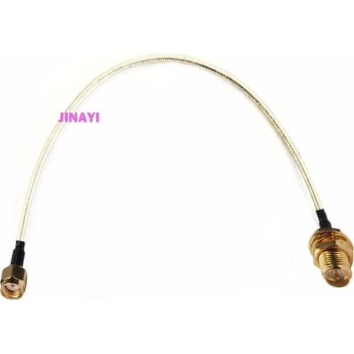 10pcs 5cm 15cm 30cm RP-SMA Female Jack to RP-SMA male Connector RG141 Semi Rigid Extension Cable Wire