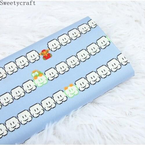 140x50cm Thin Plain Cotton Fabric Cartoon Print Cloth Sewing Quilting Fabrics For Patchwork Needlework DIY Handmade Accessories