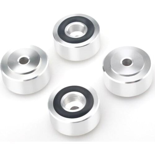 4Pcs Aluminum Alloy Audio Feet HIFI Tube Amplifier Shockproof Isolation Foot Mat