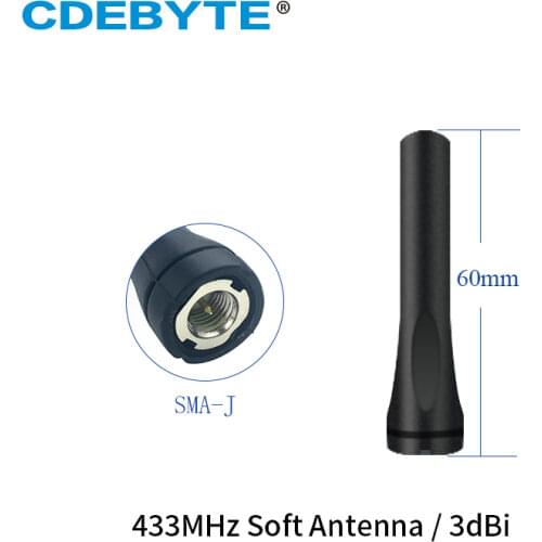 TX433-JZR-6 433MHz 3.0dBi Wifi Antenna Ominidirectional 6cm SMA-J Aerial for LoRa Module Walkie Talkie Modem
