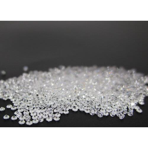 50pcs/Lot Free Shipping 2.1-3.0mm A Grade Round Cut White Zircon Stone CZ Synthetic Gemstone For Jewelry