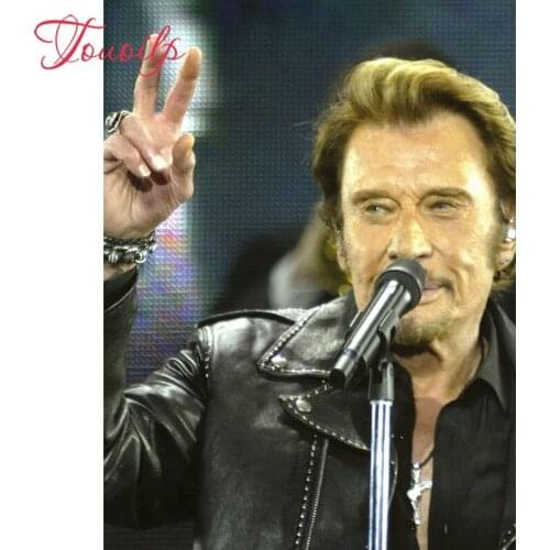 5D Diamond embroidery Johnny Hallyday DIY Diamond Painting full spuare Rhinestone Needlework Mosaic Sticker Decor painting