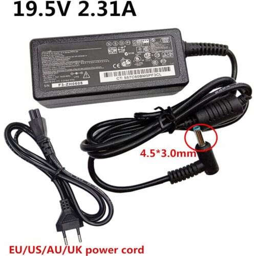 19.5V 2.31A 4.5*3.0mm AC Power Adapter Supply Unit Charger For HP 215 240 G2 242 G1 245 G2 250 G2 255 G2 EU US UK AU Plug