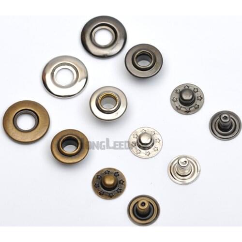 DIY 50sets/lot 4 part brass metal snap button 16mm Bubble fastener black/nickle/Bronze Jacket fastener free shipping