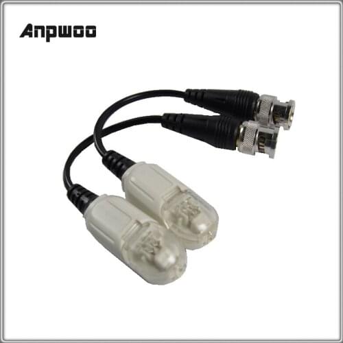 For HD CVI/AHD/TVI Twisted BNC CCTV Passive Transceivers Cat5 CCTV UTP Video Balun IPC For 2MP 3MP 4MP Anpwoo 212 200M Range