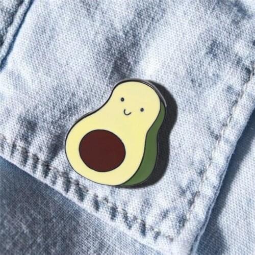 Hot Sale Cartoon Cute Fruit Brooch Alloy Avocado Brooch for Women Gift Brooch Clothes Accessories Trendy HJUEY 1pc