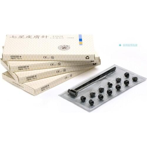 Acupuncture needle yunlong dermal needle seven star dermal needle with 12 replacable head skin needle