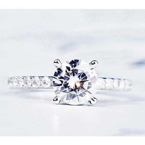 925 Sterling Silver Diamond Woman Ring Luxury Proposal Marriage Engagement Wedding Elegant Exquisite Original Design Jewelry