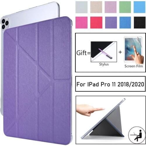 Magnetic Case for iPad Pro 11 2020 & 2018, Ultra Slim PU Leather Smart Cover Hard Funda for New iPad Pro 11 inch 2nd Gen Case