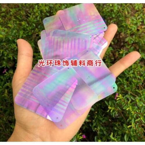 A4 Sewing supplies 50mm square fillet Sequin wedding mall layout materials transparent color plating seven color beads scattered