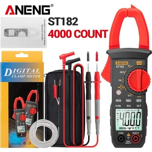 ST182 Flash light Back light Large Screen Clamp Multimeter Voltage Current Resistance Capacitance Tester Voltmeter