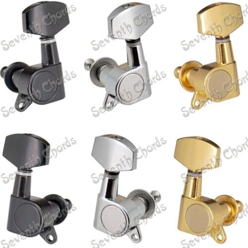 A Set 6 Pcs String Tuning Pegs keys Tuners Machine Heads for Acoustic Electric Guitar Replacement With Big Square Handle