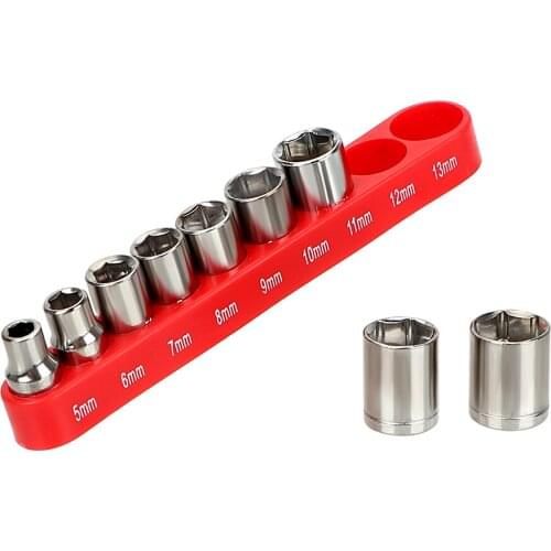 NICEYARD Wrench Hexagon Head 9pcs/set Universal For Home Auto Car Bicycle 5-13mm Socket Adapter Set DIY Fix Repair Hand Tool