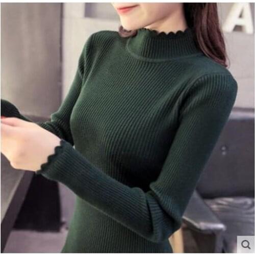 OHCLOTHING New womens sweater High collar pullover collar sweater repair the bottom sweater Good quality buy sweater 11colors