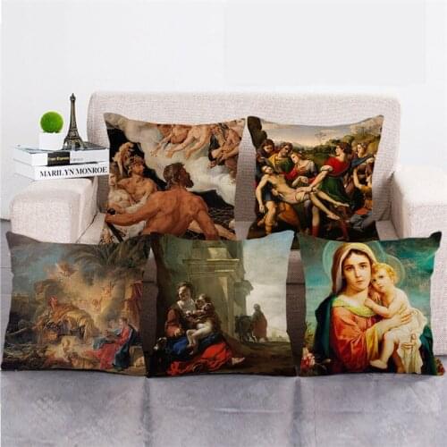 Wholesale 45cm*45cm Exotic portrait 9 Linen/Cotton Throw Pillow Covers Couch Cushion Cover Home Decor Pillowcase
