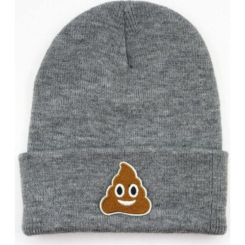 Cartoon ghost embroidery Thicken knitted hat winter warm hat Skullies cap beanie hat for kid men women 54