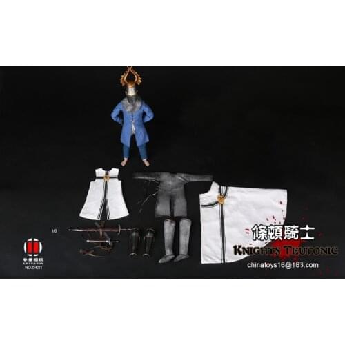 Full set China Movable Toy 1/6 Medieval Knight Teutonic Soldier ZH011 Collectible 12'' Action Figure Model Toy for Collection