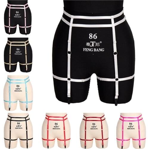 Fetish Gothic Style Garter Belt Body Harness Belt Rave Festival Lingerie Bondage Stocking Leg Harness Pole Dance Garter Belts