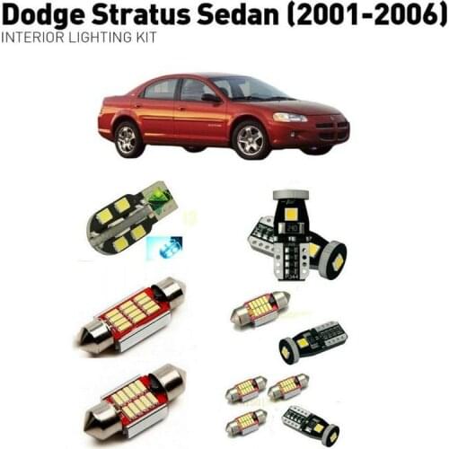 Led interior lights For Dodge stratus sedan 2001-2006 15pc Led Lights For Cars lighting kit automotive bulbs Canbus