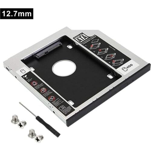 12.7mm SATA 2.5" Universal HDD Caddy Case Enclosure Adapter HDD Hard Box For Laptop Hard Disk Drive CD-ROM Optical Bay HOT SALE