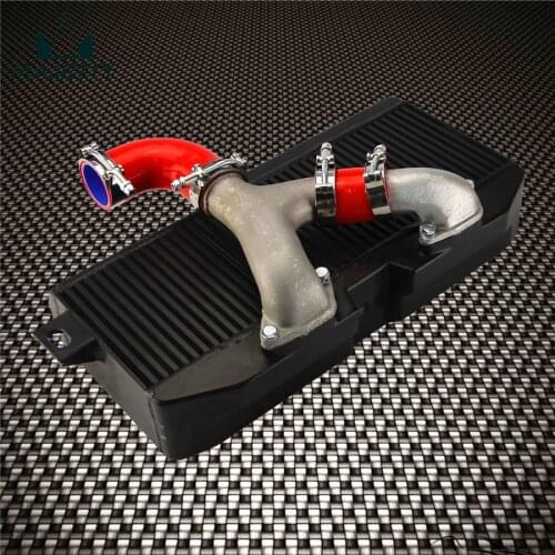 Top Mount Uprated Intercooler +Y Pipe Kit Fits For Subaru 02-07 WRX STI EJ20 EJ25 GD Red / Blue / Black
