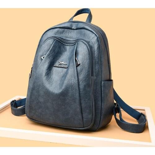 Teenage Girls High Capacity Travel Backpack Fashion Backpack Women Soft Pu Leather Backpack Casual School Bags