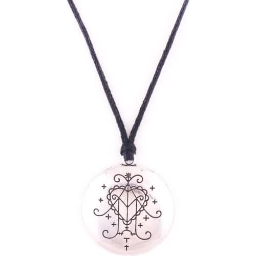 Wax Rope Chain Love Heart Shape Haitian Abundance Love Spirit Amulet Archangel THAVAEL Religions God Amulet Dropshipping