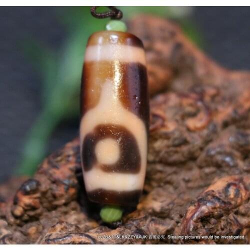 High Quality Energy Unique Magic Energy Tibetan Old Agate Orange Pink Color Star Buddha Cap dZi Bead Amulet LKbrother Sauces Top