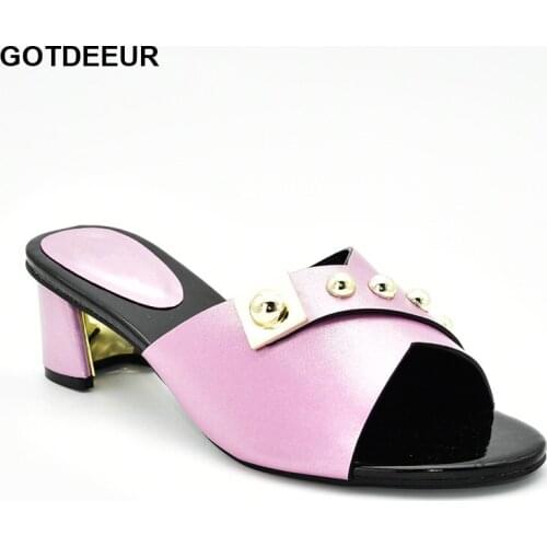 Designer Shoe Women Luxury 2019 Plus Size Shoes Women Heel Italian Women Party Pumps with Rhinestone Womens Dress Shoes Open Toe