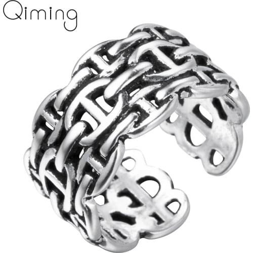 Retro Vintage fashion Hand Open Finger Open Rings For Women Wide Band Antique fashion Jewelry Accessories