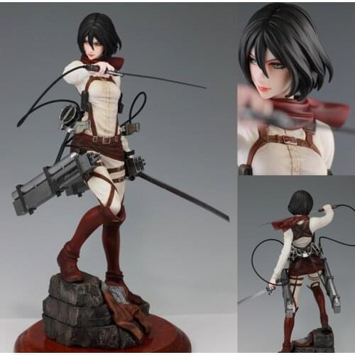 1/7 Attack on Titan Shingeki no Kyojin Mikasa Ackerman GK Unpainted Unassambled Resin White Model Kit Toys