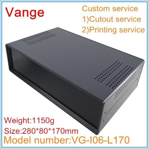 1pcs/lot sheet metal enclosure 280*80*170mm iron housing ABS plastic panels instrument box shell for transformer device