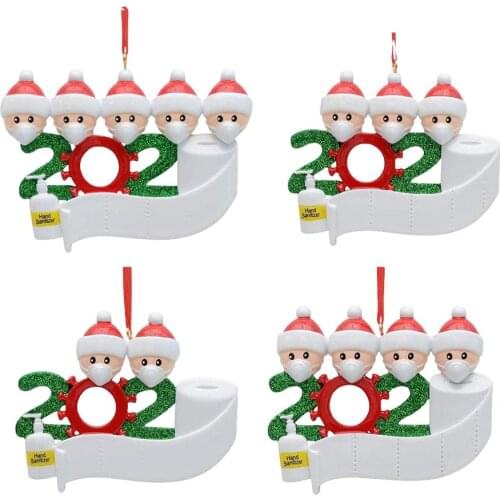 2020 Christmas Pendant Personalized Family Of 2, 3, 4, 5 Christmas Tree Decorations For Home Resin Snowman Christmas Ornament
