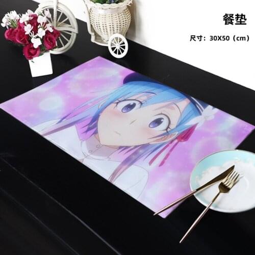 PLUNDERERRRR 88742 Anime Customized Table Mat Cartoon Desk Mats Placemat Canvas Kitchen Household Decoration Gift