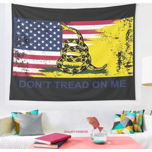 American Gadsden Flag Worn tapestry Psychedelic Colorful Wall Hanging Tapestries Dorm Wall Art Yoga Mat