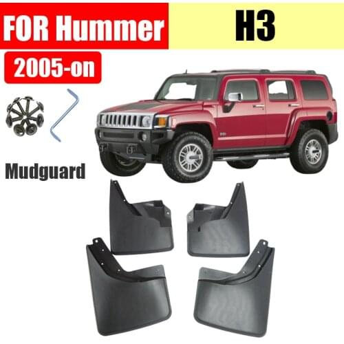 Mud flaps for Hummer H3 Mudguard Fenders Hummer H3 Mud flap splash Guard Fenders Mudguards car Accessories Front Rear 4 PCS