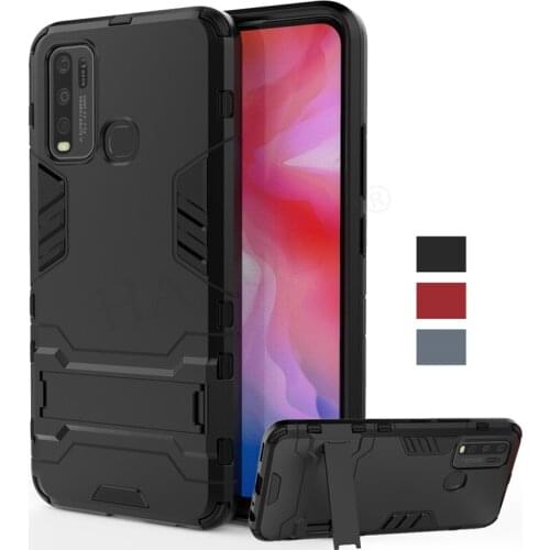 For Vivo Y50 Y30 Case Cover For Vivo V17 Y19 V15 Y12 Pro Robot Holder Stand Shockproof Bumper Armor Phone Back Case For Vivo Y50